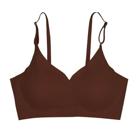 

Women s Wireless Comfort Seamless Removable Padded Sleep Bra V Neck Yoga Sport Bra