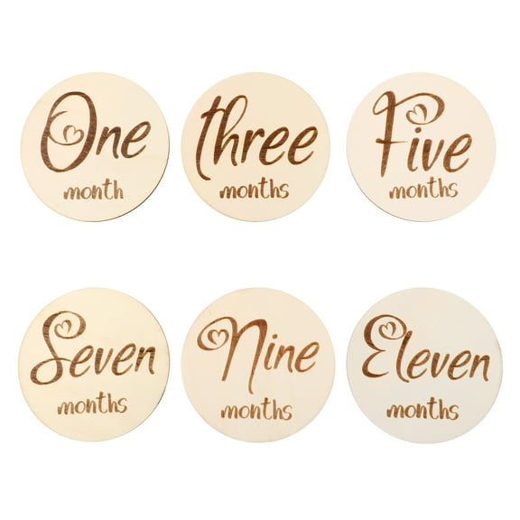 MLINS  6 Pcs Double-sided Photo Props Baby Monthly Milestone Blanket Boy Newborn Milestones Card Gift