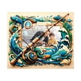 thumbnail image 2 of AMERTEER Border Father‘s Day Commemorative Hollow Photo Frame Stand Acrylic Buckle Photo Frame Fisherman Theme Photo Frame, 2 of 8