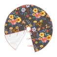 thumbnail image 3 of Kll Colorful Flowers With Butterfly Christmas Tree Skirt 48",Party Decorations Farmhouse For Christmas Decorations Holiday Party, 3 of 8
