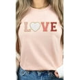 thumbnail image 3 of Love Faux Chenille Letters Graphic Tee T-Shirt, 3 of 4