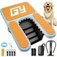 thumbnail image 1 of FLOAYANT Inflatable Dog Water Ramp | 60×40" Oversized Floating Puppy Ladder | Water Docks Up to 230lbs | High Stability & Non-Slip EVA | Floating Dog Pool Ramp for Lake, Pool, Boat, Dock, 1 of 7