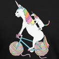 thumbnail image 3 of CafePress - Cat Unicorn Riding Unicorn Cat Who's Riding A Bike - Mens Tri-blend T-Shirt, 3 of 4