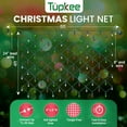 thumbnail image 3 of Tupkee Christmas Light Net  150 LED Red Green & Cool White Mesh Blanket Lights - 4 ft x 6 ft  Indoor/Outdoor  Net Lights for Bushes, Hedges, Shrubs or Trees, 3 of 7