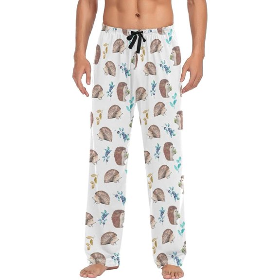 GZHJMY Hedgehog Pajama Pants for Men, Lounge Pants Lightweight Men Pajama Bottoms with Drawstring Pockets, Christmas New Year Birthday Gifts, Medium