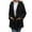 Black, variant on Womens Fleece Winter Jacket Long Sleeve Warm Fuzzy Sherpa Button Up Hooded Cardigans Jacket Coats Outerwear