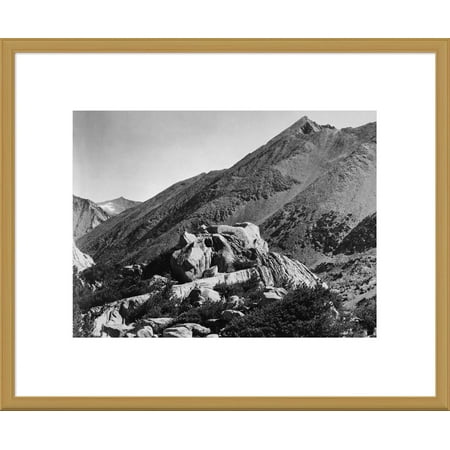 King Gallery - Global Gallery Ansel Adams 'Peak near Rac Lake, Kings River Canyon, proposed as a national park, California, 1936' Framed Wall Art