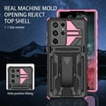 thumbnail image 5 of For Samsung Galaxy S22 Ultra Case with Belt Clip Holster, Heavy Duty Military Grade Drop Protective, 360° Rotating Kickstand Shockproof TPU Shell Durable Rugged Cover, Pink, 5 of 15