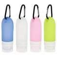 thumbnail image 1 of EeaseMX botellas portátiles vacías de loción con mosquetón para desinfectante de manos., 1 of 7