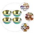 thumbnail image 3 of Miangastore Appetizer Serving Plate Golden Stainless Steel 4Pcs 3.5x3.5in, 3 of 8