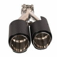thumbnail image 7 of Axenor 63mm Inlet 89mm Outlet Universal Dual Exhaust Pipe Tail Muffler Tip Carbon Fiber A0248A0012, 7 of 7
