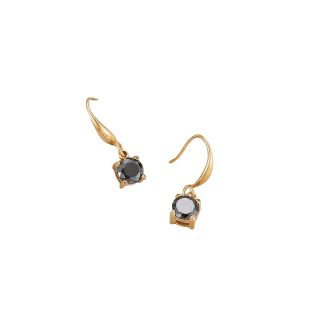 Pendientes de diamantes de imitación Minnieouse para fiesta de cumpleaños y compromiso negro