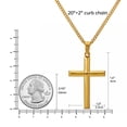 thumbnail image 2 of Murtoo Cross Necklace for Men, Stainless Steel Mens Necklace with Cross Pendant, Cross Necklace Simple Jewelry Gift for Men Women, 18/20/22/24+2 inch, 2 of 7