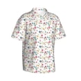 thumbnail image 2 of Daiia Summer Floral Hawaiian Shirt for Men Gentle Cotton Regular Short Sleeve Casual-Medium, 2 of 9