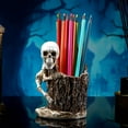 thumbnail image 4 of EUDIDV Halloween Decorations Halloween Skull Pen Holders Ornaments Spooky Decorations Gifts Novelty Desktop Trinkets Furnishings Halloween Resin Ornament Sale Clearance, 4 of 6