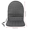 thumbnail image 2 of Cojín de asiento con calefacción, funda de asiento con calefacción de 12V, almohadilla térmica Universal para asiento de coche, oficina, hogar, barco, 2 of 8