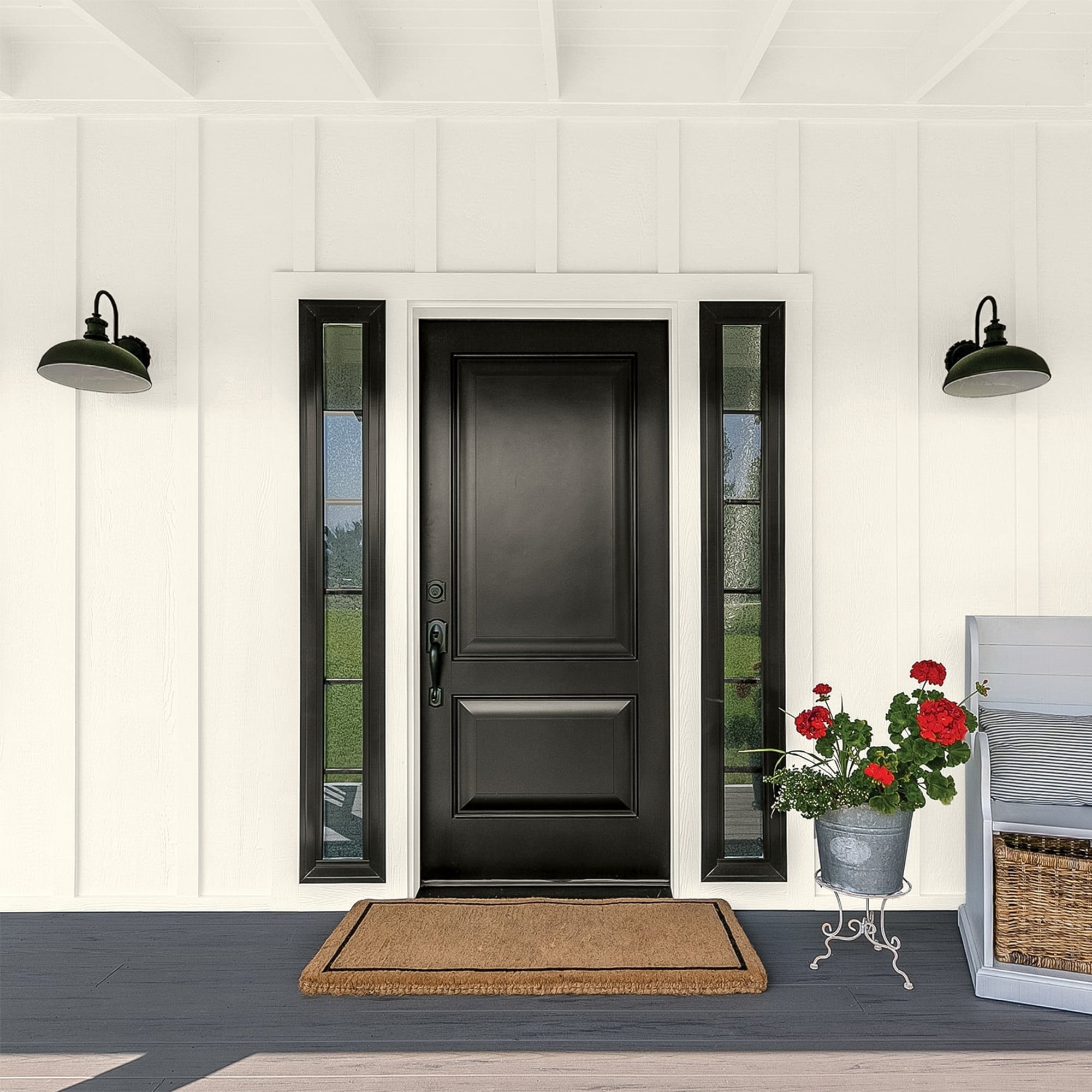Glidden Fundamentals Hourglass / Off-White Flat Exterior Paint, 1 Quart