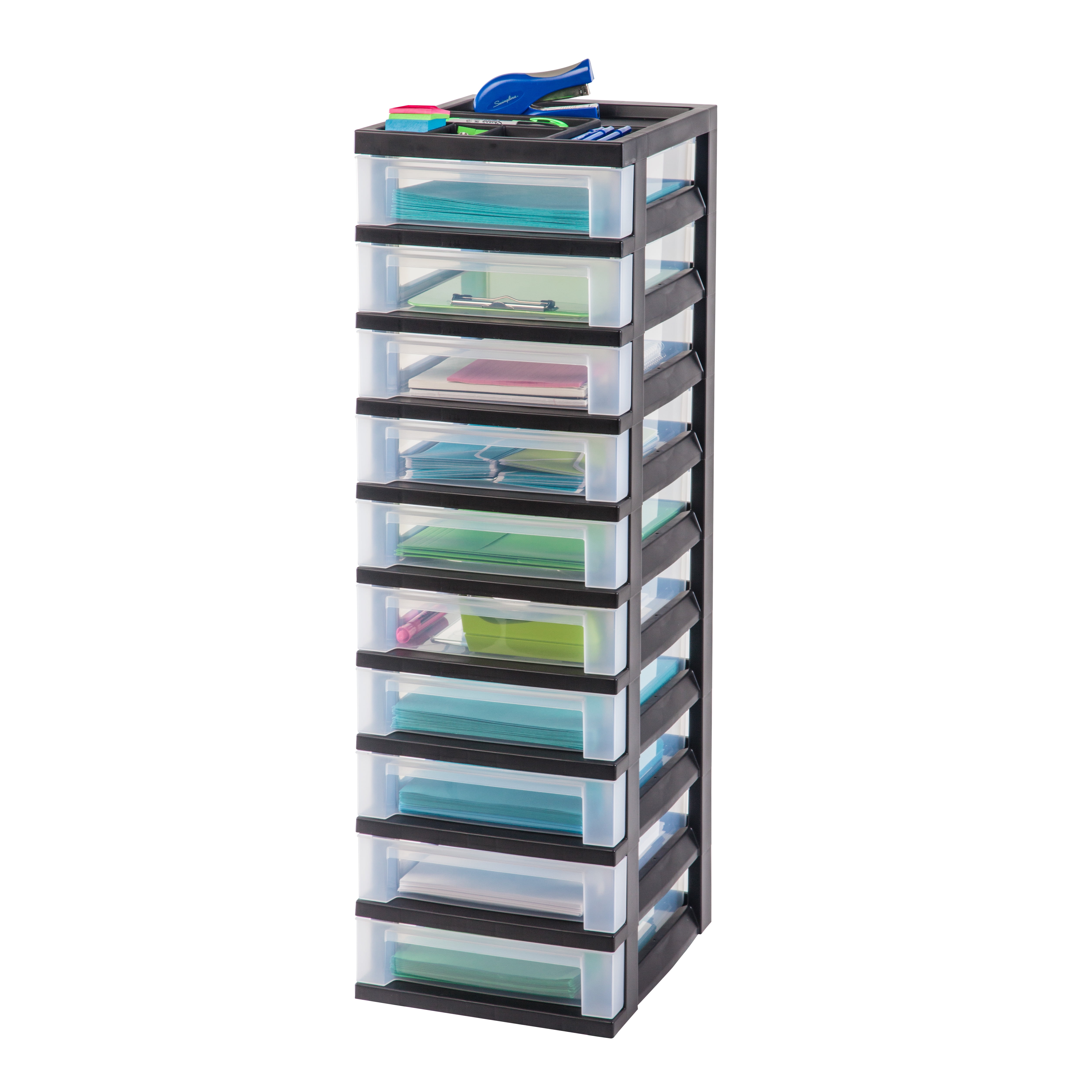 IRIS Craft Plastic Organizers and Storage, Rolling Storage Cart for Classroom Supplies