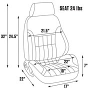 Scat 80-1000-51RS Rally Series 1000 Seat Fits select: 1975-2003 FORD F150, 1993-2007 HONDA CIVIC