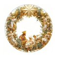 thumbnail image 2 of Fiudx Colgante Familiar Cálido, Diseño Colorido y Brillante, Significado Religioso y Cultural, Decoración Festiva, Ideal para Porche o Hogar, Ideal para Reuniones, Navidad, Forma de Casa de Nieve Pla, 2 of 7