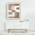 thumbnail image 2 of Squircles Abstract Art Creams Taupes - Digital Art Geometric Abstract Mid-Century Modern Minimalist Pattern Modern Art Bauhaus Oak Framed Wall Art Print 6 x 8 inches, 2 of 3