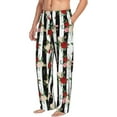 thumbnail image 2 of Uemuo Rose Flowers Pattern Men's Wide Leg Palazzo Lounge Pants with Pockets Light Weight Loose Comfy Casual Pajama Pants-X-Large, 2 of 9
