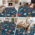 thumbnail image 5 of Navy Blue Sports Area Rugs 6'x9', Washable Small Throw Rugs for Kitchen Dining room, Football Basketball Rugby Baseball Indoor Outdoor Rug Non-Slip Low Pile Carpet Runner Reversible Floor Mats, 5 of 8
