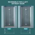 thumbnail image 6 of Frameless Shower Door 36"W x 72"H Fold Frameless Shower Door with Tempered Glass, Chrome,Sliding Shower Door, 6 of 11