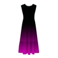 thumbnail image 3 of Midsumdr Dresses for Women 2025 Fashion Gradient Color Sleeveless Round Neck A-Line Dress Loose Plus Size Versatile Flowy Summer Dress with Pockets, 3 of 4