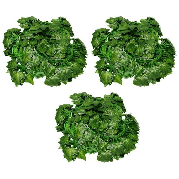 36 Paquetes Hojas de Hiedra Artificial Planta Vid Colgante Buganvilla Falsa Hogar Jardín Oficina Decoración de Pared Verde