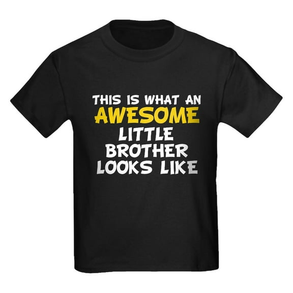 CafePress - Awesome Little Brother T Shirt - Dark T-Shirt Kids XS-XL