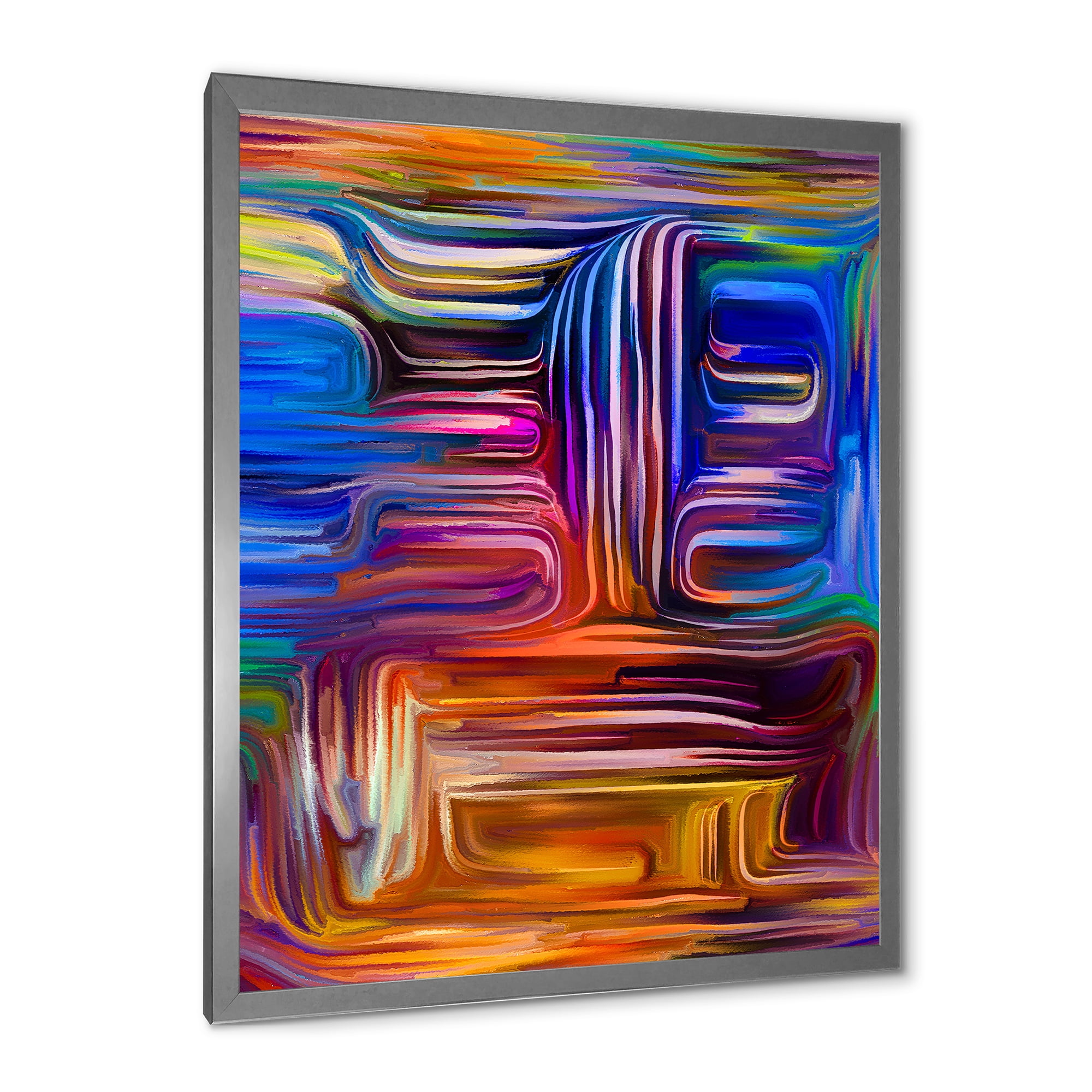 Designart 'Colour Spiral Fusion V' Modern Framed Art Print