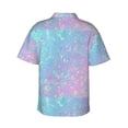 thumbnail image 3 of Daiia Fantasy Gradient Hawaiian Shirt for Men Gentle Cotton Regular Short Sleeve Casual-X-Large, 3 of 9