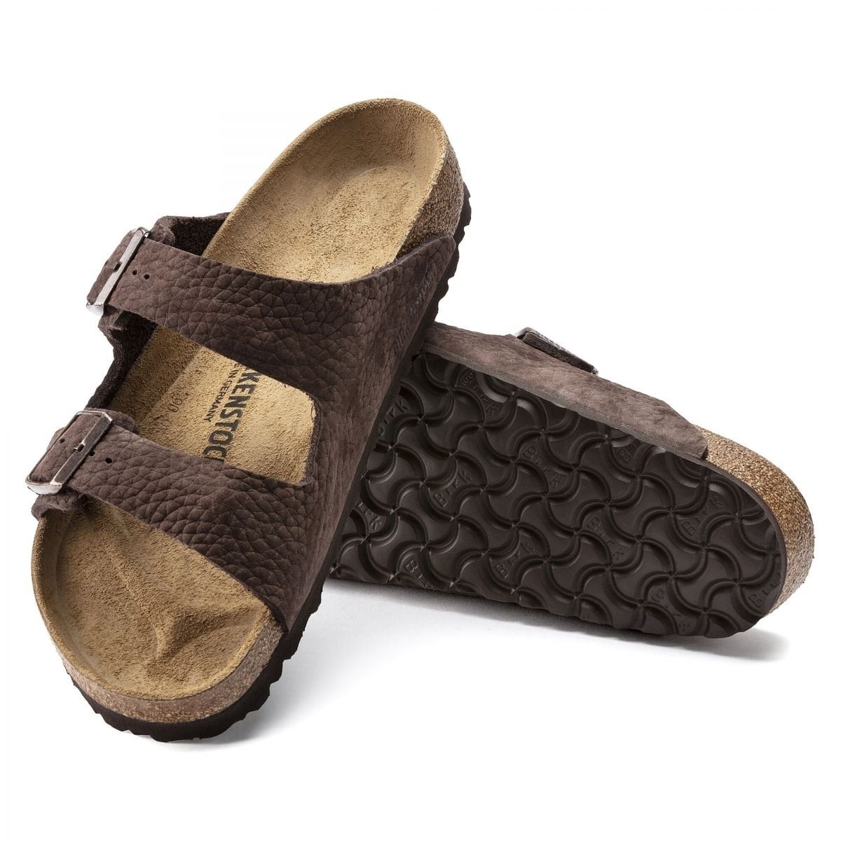 BIRKENSTOCK Mens Arizona Desert Buck Roast Nubuck (regular width) - 1022457  DB ROAST
