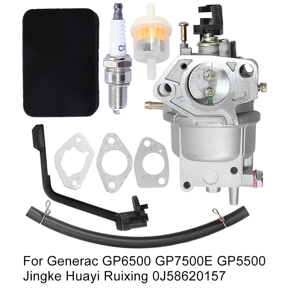 Carburetor Replacement for Generac GP5000 GP5500 GP6500 GP6500E GP7500E 389cc 8125W Jingke Huayi Kinzo Ruixing 13HP 14HP 15HP 16HP 188F 190F Generator Replace 0J58620157 