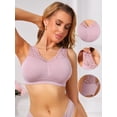 thumbnail image 3 of DARING DIVA Women's Lace V Back Wireless Full Coverage Push Up Pullover Bra M Pink, 3 of 6