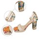 thumbnail image 5 of Bmisegm Women Sandals Fashion New Pattern Flower Print Open Toe Breathable and Comfortable Buckle Strap High Heels Sandals Women Summer Beige 7.5, 5 of 9
