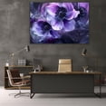 thumbnail image 5 of Mudket Purple Anemone Flowers Canvas Wall Art, Framed Floral Print, Ready to Hang Wall Decor for Living Room Bedroom, Abstract Modern Artwork - 12"L x 8"W, 5 of 10