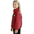 thumbnail image 4 of BRGZLK Girls Winter Coats Zipper Thickened Hoodless Light Thin Casual Sports Warm Fashion Long Sleeved Padded Coat for Girls Boys Red 11-12 Years, 4 of 5
