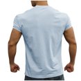 thumbnail image 4 of Cmfcve Round Neck T-shirts for Men Short Sleeve Breathable Sports T-shirt Stretch Fitness Blouses Shirts, 4 of 5