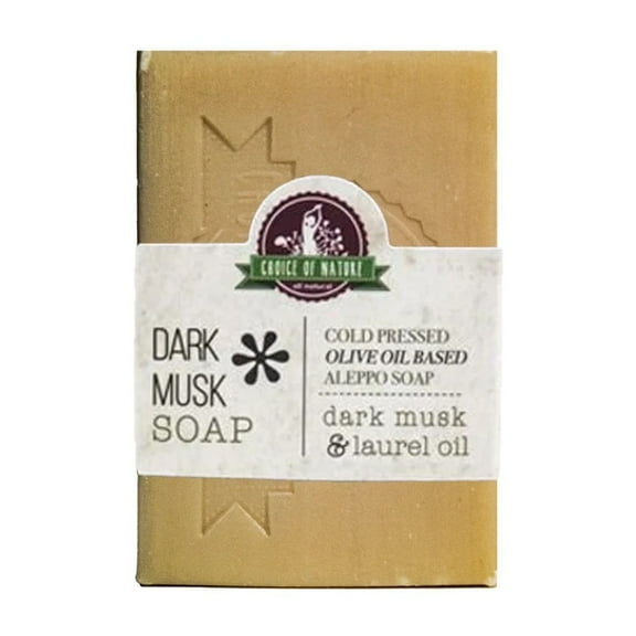 Choice of Nature Aleppo Natural Soap with Dark Musk Oil Bath Soaps 125g - Nourishing for All Skin Types