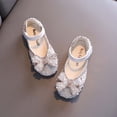 thumbnail image 5 of hengsof Girls Sparkly Rhinestone Pearl Bow Flats Fashion Sequins Ballet Shoes Soft Sole Comfort Stretch Princess Party Sandals, 5 of 6