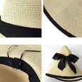 thumbnail image 3 of Sombrero de ala ancha para mujer, protección solar, sombrero de paja, sombrero enrollable plegable, protección UV de verano, sombreros de playa UPF 50+…, 3 of 4
