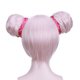 thumbnail image 4 of Peluca para cosplay Qiao Anime Xiao Qiao, sintética, rosa, 35 cm, 4 of 4