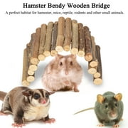 Garosa Hamster Bendy Maison D'échelle De Pont En Bois Pour Souris Reptiles Rongeurs Petit Animal Jouet À Croquer, Hamster Bridge, Jouet Pont De Bois