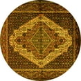 thumbnail image 1 of Ahgly Company Indoor Round Persian Yellow Traditional Area Rugs, 7' Round, 1 of 4