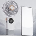 thumbnail image 4 of tssuouriy Neck Fan Portable Intelligent Digital Display For Easy Wind Adjustment 3. Long silver 1200M, 4 of 6