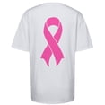 thumbnail image 6 of Yuncity Womens Shirts Featuring Cancer Awareness Tshirt Loose Fit Comfortable Casual Design Tops Pink Ribbon Graphic Print Tee Size L White, 6 of 7