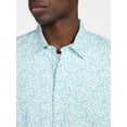 thumbnail image 2 of George Men's & Big Men's Modern Fit Chambray Poplin Button Up Shirt with Short Sleeves, Sizes XS-3XL, 2 of 5