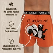 LazyOne Funny Animal Boxers, Novelty Boxer Shorts, Humorous Underwear, Gag Gifts for Men, Skunk, Smelly (It Wasn't Me -large)